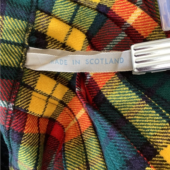 Vintage Laird Portch of Scotland Tartan Wrap Mini Skirt 100% Wool Size 6 - Picture 12 of 13